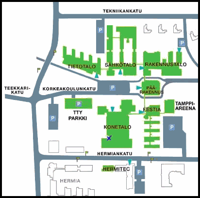 Konetalon sauna kartta